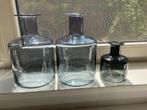 3 Stuks Ikea Pepparkorn vazen. Samen 15 euro, Blauw, Ophalen of Verzenden, Minder dan 50 cm, Glas