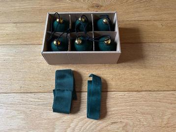 Velours/ fluwelen kerstballen                      beschikbaar voor biedingen