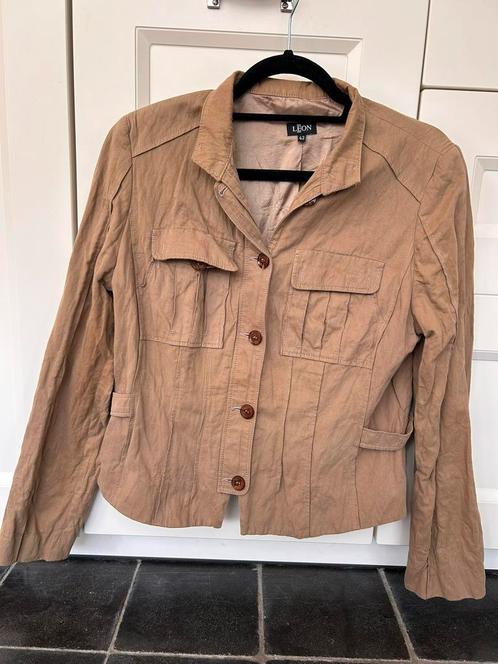 Leon, Kleding | Dames, Jassen | Winter, Zo goed als nieuw, Maat 42/44 (L), Bruin, Ophalen of Verzenden