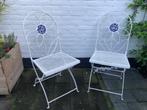 Tuinstoeltjes gietijzer, Tuin en Terras, Tuinstoelen, Ophalen, Gebruikt, Metaal