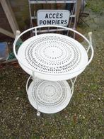 mooi wit Franse wijntafeltje / wijn flessen rekje, Antiek en Kunst, Curiosa en Brocante, Ophalen