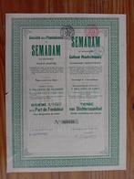 Aandeel Cultuur Maatschappij SEMADAM - 1913, Ophalen of Verzenden, Voor 1920, Aandeel