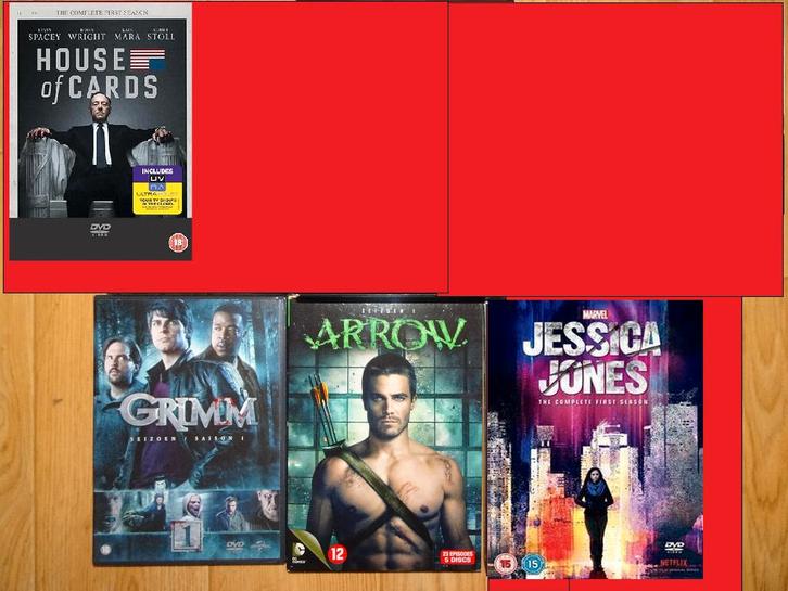 Dvd's tv-series: Jessica Jones 1 + Arrow 1 + House of Cards, Cd's en Dvd's, Dvd's | Tv en Series, Zo goed als nieuw, Alle leeftijden