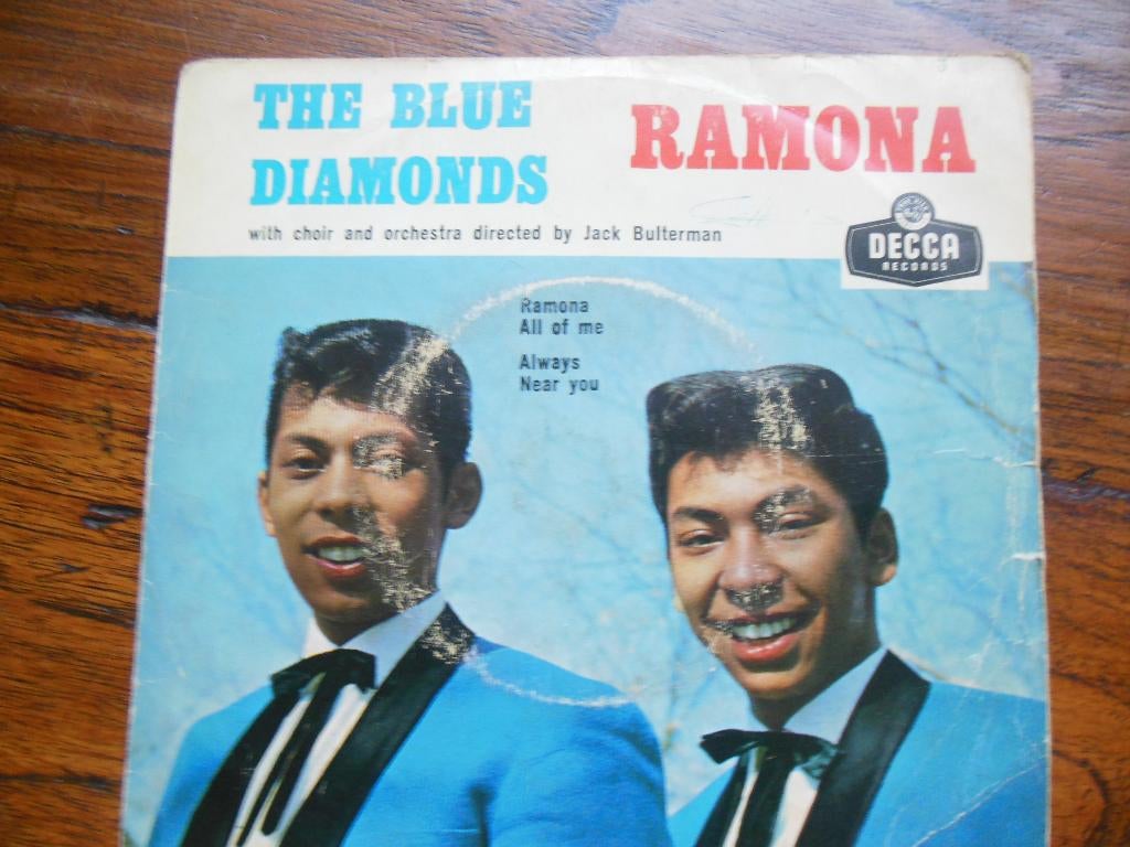 single the blue diamonds ramona decca ep jukebox vinyl 7'', Cd's en Dvd's, Vinyl Singles, Gebruikt, 7 inch, Ophalen of Verzenden