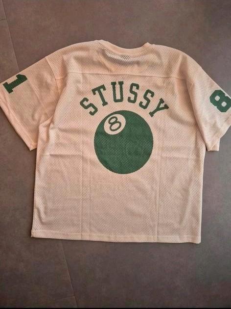 Stussy - 8 Ball Mesh Football Jersey - M - Wit/Creme, Kleding | Heren, T-shirts, Nieuw, Maat 48/50 (M), Wit, Verzenden