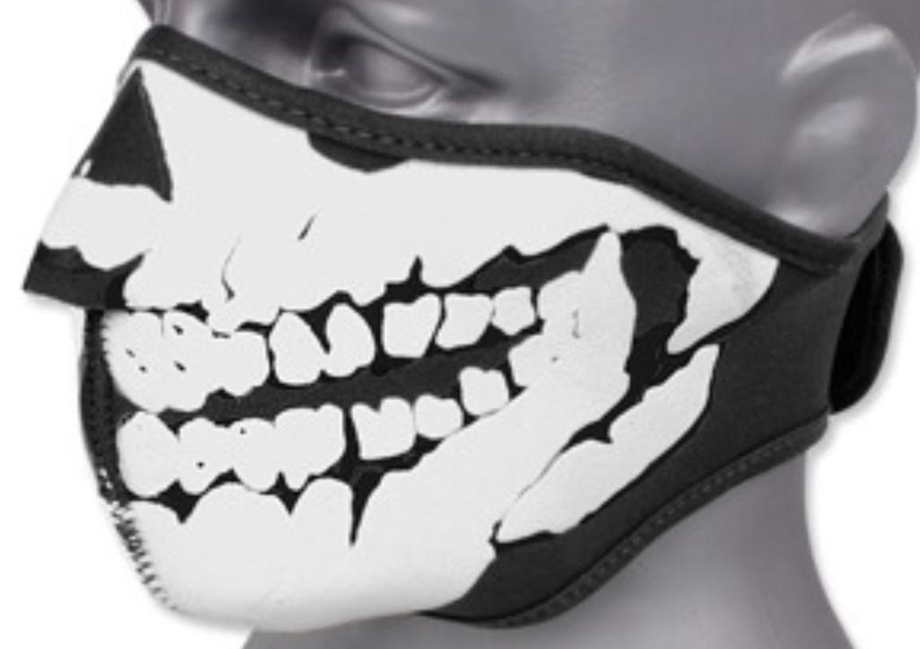 Motormasker bikermask skull halfface, Motoren, Kleding | Motorkleding, Overige typen, Dames, Heren, Nieuw met kaartje, Ophalen of Verzenden