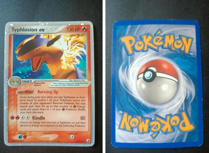 Typhlosion EX 110/115 EX Unseen Forces - Pokemon Kaart, Hobby en Vrije tijd, Verzamelkaartspellen | Pokémon, Zo goed als nieuw