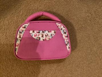 Roze toilet tas beautycase met hertjes voor jonge meisjes beschikbaar voor biedingen