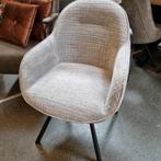 Eetkamerstoelen Clint stof Wave licht grijs, Huis en Inrichting, Stoelen, Ophalen, Twee, Nieuw, Modern