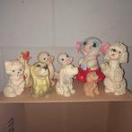 Vintage 9  rubberen piepspeelgoed dieren set, Antiek en Kunst, Ophalen of Verzenden
