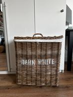 Dubbele rotan wasmand met waszakken, Ophalen, Gebruikt, Mand, Riet