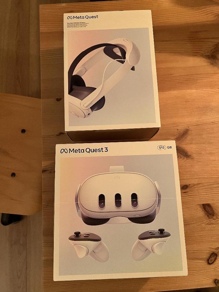 Meta Quest 3 | 512GB | + Elite Strap met batterij, Spelcomputers en Games, Virtual Reality, Zo goed als nieuw, Overige platformen