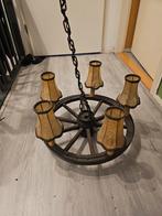 Antieke Wagenwiel Kroonluchter (diameter 45cm), Ophalen, Gebruikt, Metaal, Rustiek
