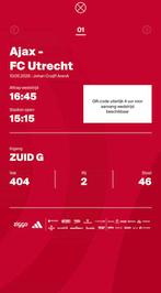Ajax utrecht 1 kaartje, Tickets en Kaartjes, Eén persoon, Mei