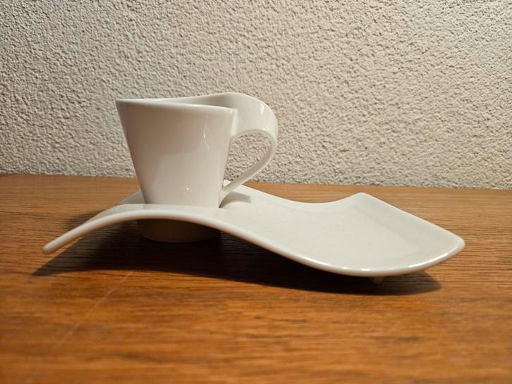 Villeroy & Boch New Caffe Kop en Schotel Set, Huis en Inrichting, Keuken | Servies, Zo goed als nieuw, Kop(pen) en/of Schotel(s)