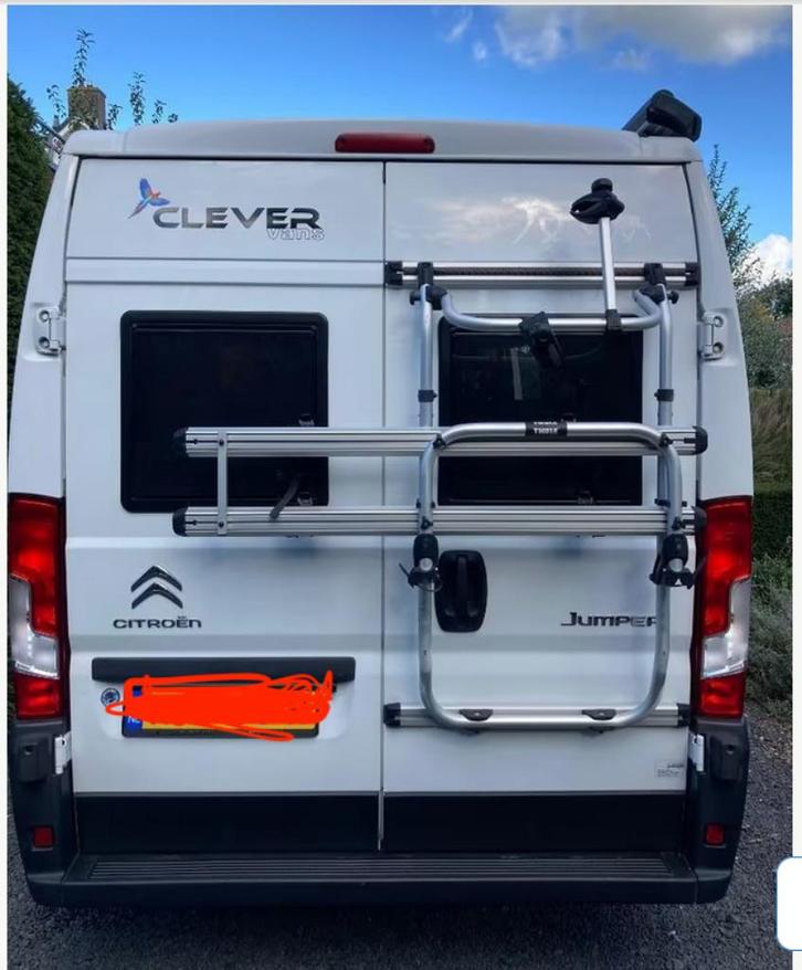 THULE fietsendrager type Elite VAN XT voor buscamper, Auto diversen, Fietsendragers, Gebruikt, Achterklepdrager, 2 fietsen, Ophalen