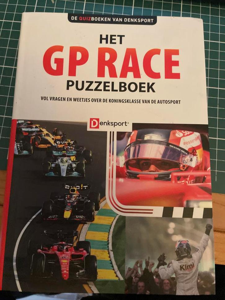 GP Race Puzzelboek - Formule 1 Denksport, Boeken, Sportboeken, Zo goed als nieuw, Denksport, Ophalen of Verzenden