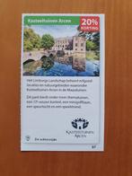 Kasteeltuinen Arcen 20% korting maximaal 4 personen, Drie personen of meer, Kortingsbon, Overige typen