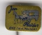 Speldje JAN PLAIZIER ENS NOORDOOST POLDER PAARD EN WAGEN, Verzamelen, Speldjes, Pins en Buttons, Verzenden, Gebruikt, Overige onderwerpen