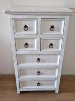 Witte ladekast met 7 lades 61 x 37,5 x h106 cm * j, Ophalen, Gebruikt, 5 laden of meer, 100 tot 150 cm