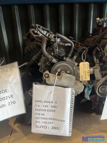 OPEL AGILA 1.0 12V Z10XE Motor in onderdelen Versnellingsbak beschikbaar voor biedingen