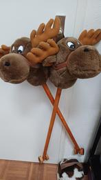 Kerst: Stokpaardje (met rendierhoofd), lang 92 cm, Ophalen, Zo goed als nieuw