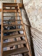 Massief Houten Trap - 13 Treden, Doe-het-zelf en Verbouw, Ladders en Trappen, Ophalen