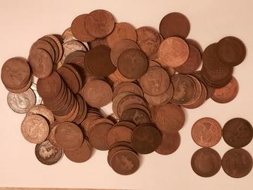 100 x 1 Penny Engeland Great Britian Georgivs Elizabeth  beschikbaar voor biedingen