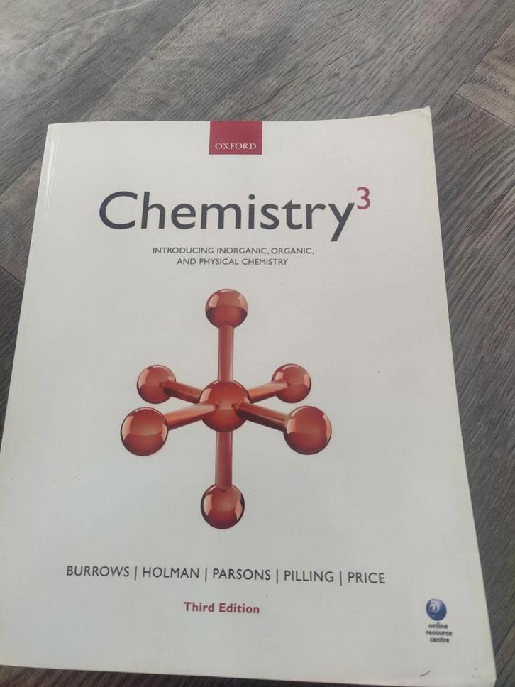 Chemistry3 - Burrows, Holman, Parsons, Pilling, Price, Boeken, Studieboeken en Cursussen, Zo goed als nieuw, HBO, Beta, Ophalen