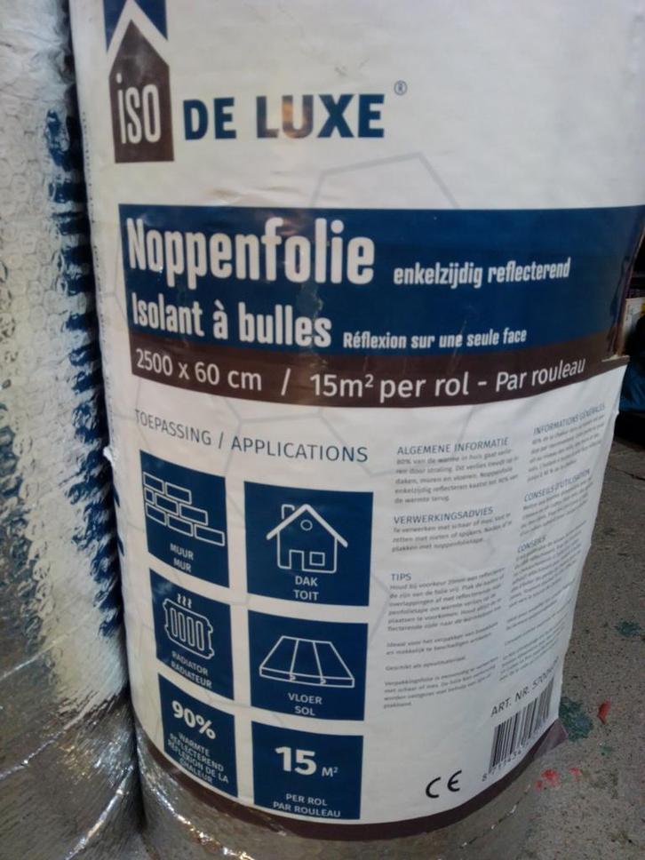ISO de Luxe Noppenfolie - 30m2, Doe-het-zelf en Verbouw, Isolatie en Afdichting, Nieuw, Vloerisolatie, Muurisolatie, Dakisolatie