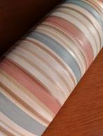 4 rollen behang in folie brocante vintage klassiek roze goud, Ophalen of Verzenden, 10 tot 25 m², Blauw