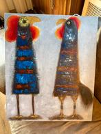 Schilderij kip haan kippen, Ophalen of Verzenden