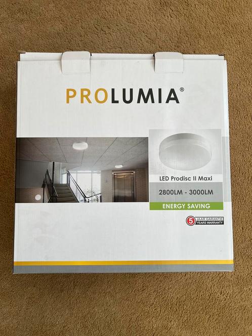 Prolumia plafond led lamp rond 40 cm. met noodfunctie, Huis en Inrichting, Lampen | Plafondlampen, Nieuw, Kunststof, Ophalen