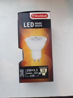 Kruidvat LED warm wit GU10 250lm (lumen) spot, Nieuw, Plafondspot of Wandspot, Kunststof, Led