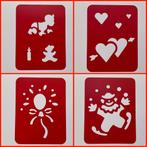 4 stuks : stencils - sjablonen - embossing - feest -, Hobby en Vrije tijd, Kaarten | Zelf maken, Ophalen, Zo goed als nieuw, Overige thema's