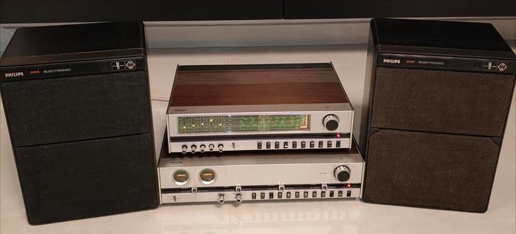 Philips Vintage Stereo Set met 22RH544 MFB Speakers, Audio, Tv en Foto, Versterkers en Receivers, Zo goed als nieuw, Stereo, 60 tot 120 watt