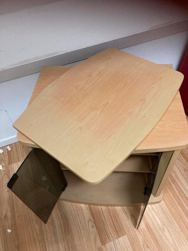 Tv meubel met draaiplateau, Huis en Inrichting, Kasten | Televisiemeubels, Gebruikt, Minder dan 100 cm, Minder dan 50 cm, 25 tot 50 cm