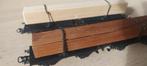 2 Märklin DB draaistelwagens met houtlading artnr 4665, Hobby en Vrije tijd, Modeltreinen | H0, Wisselstroom, Wagon, Ophalen of Verzenden