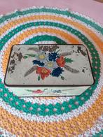 Vintage blik met bloemen, Antiek en Kunst, Curiosa en Brocante, Ophalen of Verzenden