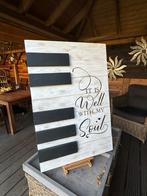Wandbord “Piano, It is well with my soul” (duurzaam hout), Ophalen, Nieuw