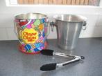 2 stuks ijsemmers oa rvs ijs emmer met tang, Ophalen of Verzenden, Zo goed als nieuw, Overige typen, Overige