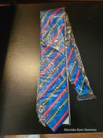 Stropdas met treinen - Spoorwegen, Ophalen of Verzenden, Nieuw, Blauw, Met patroon