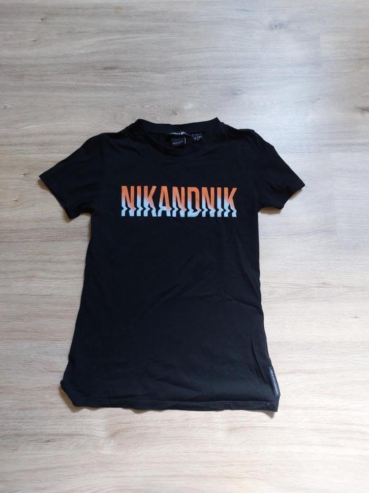 Zwart shirt van Nik&Nik, maat 164, Kinderen en Baby's, Kinderkleding | Maat 164, Gebruikt, Meisje, Shirt of Longsleeve, Ophalen of Verzenden
