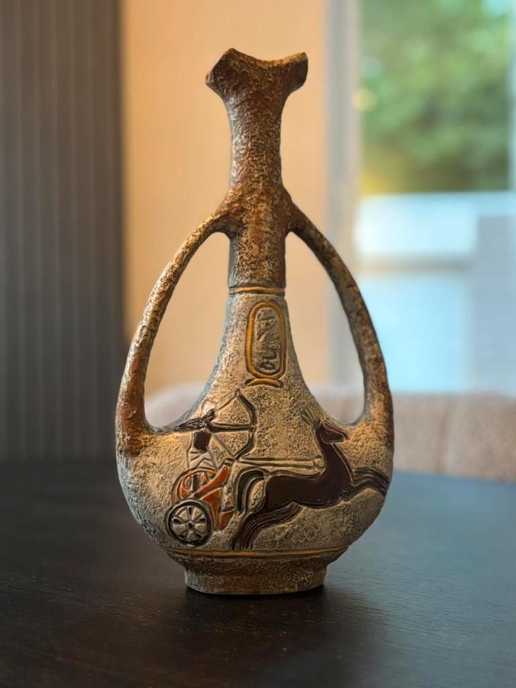 Enzo Cucchi ITALY handgeschilderd carafe vase vaas, Antiek en Kunst, Antiek | Vazen, Ophalen of Verzenden