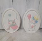Vintage wandborden met 3d beertjes., Ophalen of Verzenden, Zo goed als nieuw, Wanddecoratie