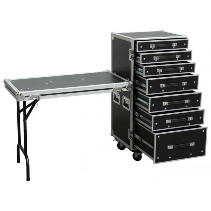 Power Dynamics PD-FA5 7 Laden flightcase met tafel, Muziek en Instrumenten, Behuizingen en Koffers, Zo goed als nieuw, Overige instrumenten