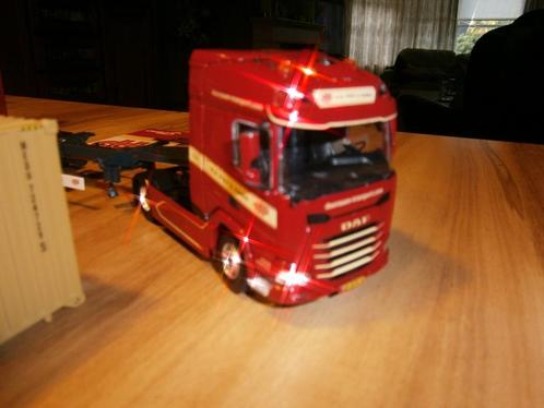 Nieuwe DAF XG van H.N..POST containerchassis+ MSC container, Hobby en Vrije tijd, Modelauto's | 1:50, Nieuw, Bus of Vrachtwagen