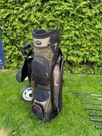Golftas, caddy, golfclubs links!, tees en ballen compleet, Sport en Fitness, Golf, Ophalen, Zo goed als nieuw, Overige merken