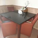 Eettafel granieten blad, Ophalen of Verzenden, Gebruikt, Modern, Minder dan 4 stoelen