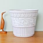 prachtige grote Ø19cm Adco BLOEMPOT vintage wit urban jungle, Tuin en Terras, Bloempotten, Gebruikt, Rond, Binnen, Ophalen of Verzenden